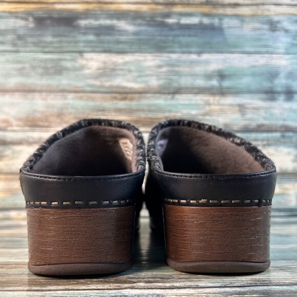 Dansko Bev Clogs Womens 10.5-11 Black Nubuck Leather Slip On Casual Comfort Shoe - Picture 7 of 12